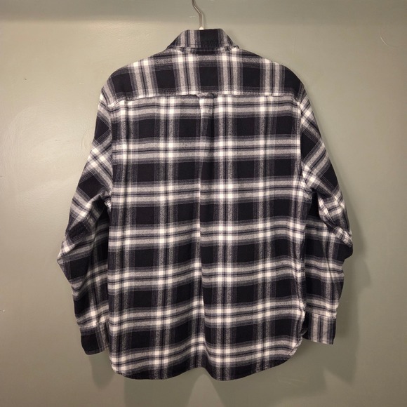 Jachs Men's Flannel Heavyweight Plaid Long Sleeve Button Up Shirt, Size L - Picture 2 of 13